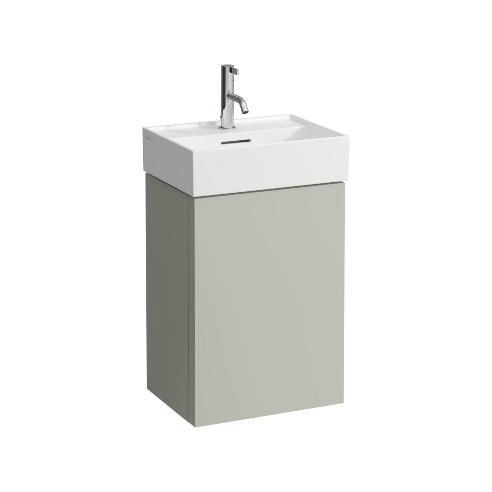 Laufen Kartell 18" x 13" Matte Gray Wall-Mounted Bathroom Sink Without Faucet Hole