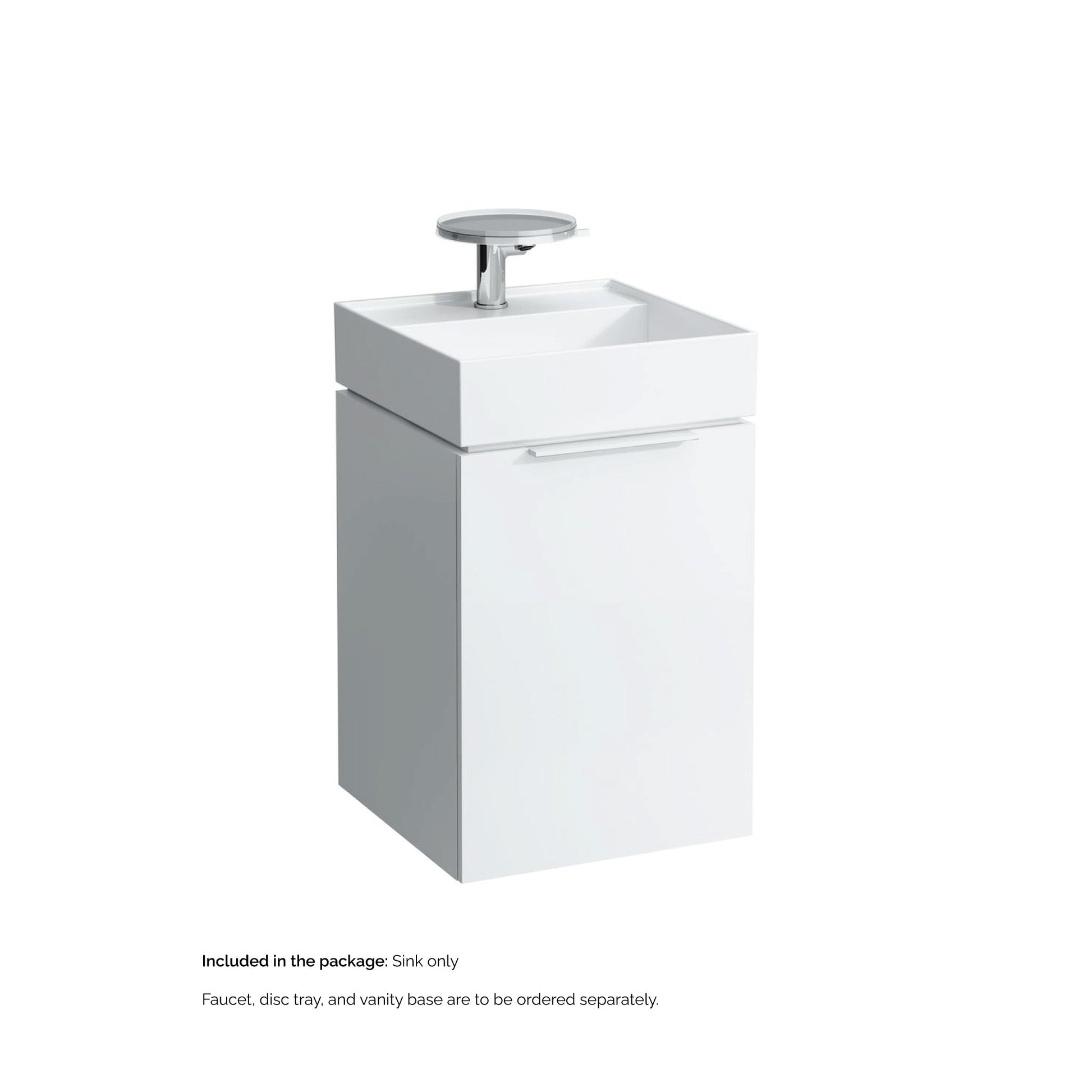 Laufen Kartell 18" x 18" Matte White Wall-Mounted Bathroom Sink With Faucet Hole