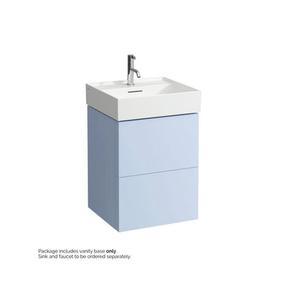 Laufen Kartell 19" 2-Drawer Gray Blue Wall-Mounted Vanity With Drawer Organizer