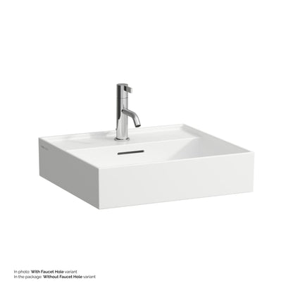 Laufen Kartell 20" x 18" White Countertop Bathroom Sink Without Faucet Hole