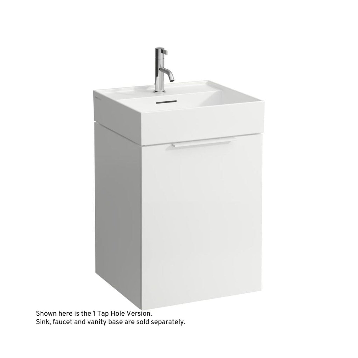 Laufen Kartell 20" x 18" White Wall-Mounted Bathroom Sink With 3 Faucet Holes