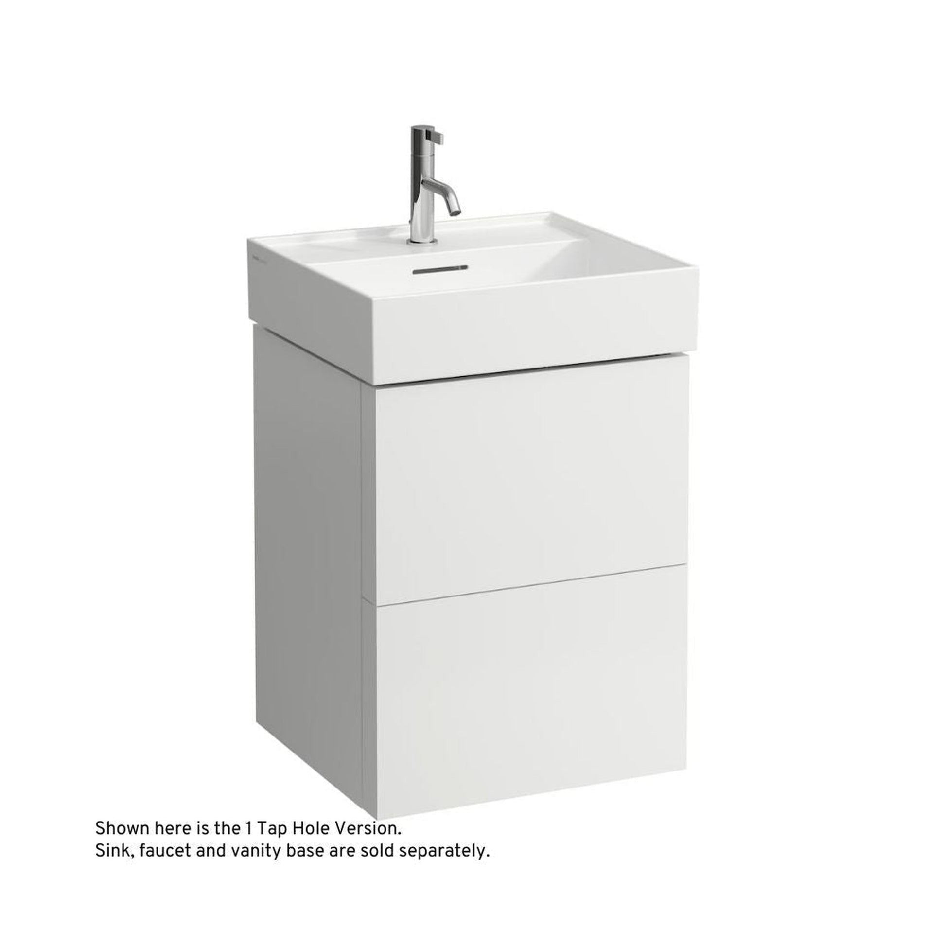 Laufen Kartell 20" x 18" White Wall-Mounted Bathroom Sink With 3 Faucet Holes