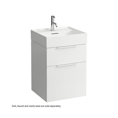 Laufen Kartell 20" x 18" White Wall-Mounted Bathroom Sink With Faucet Hole