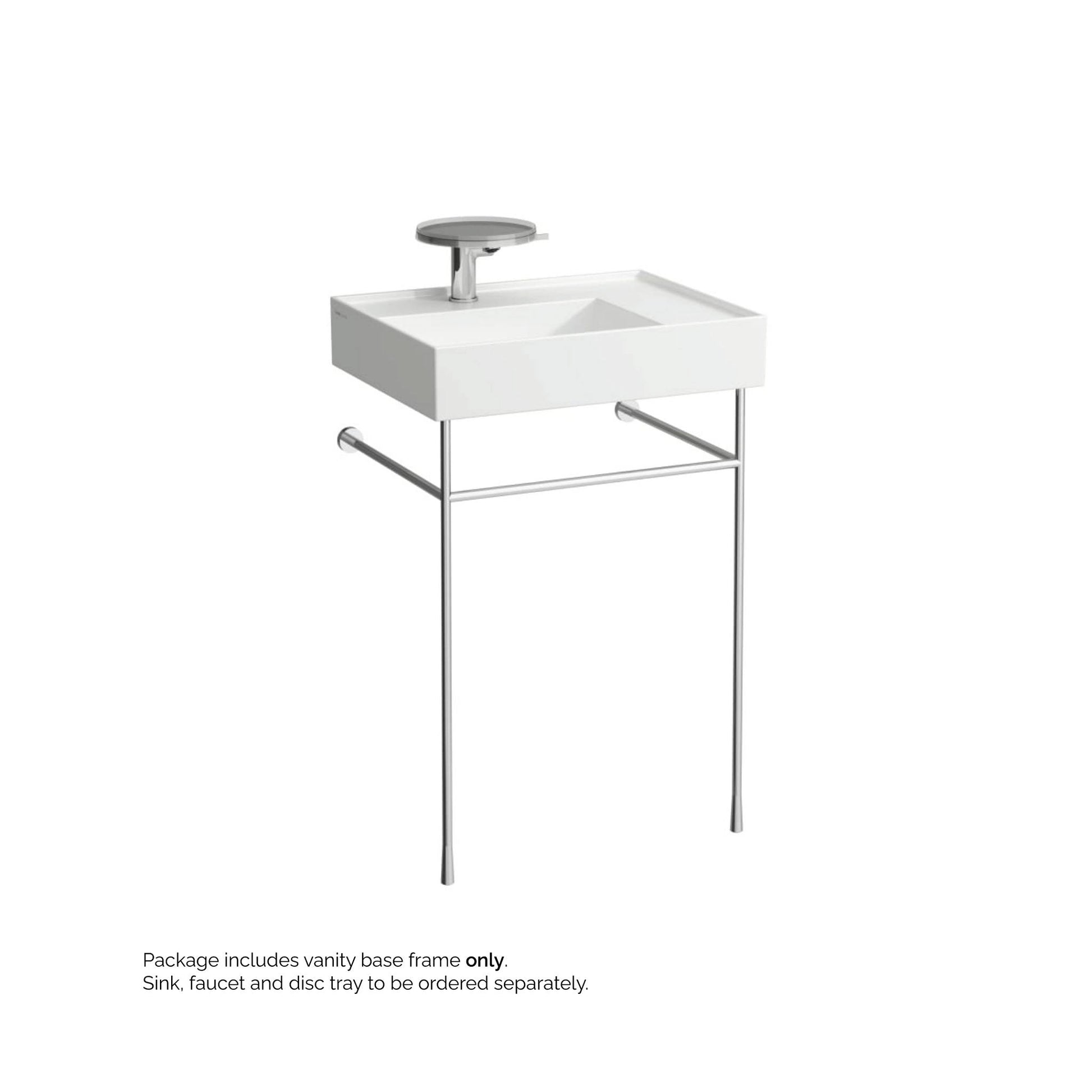 Laufen Kartell 21" Chrome Wall-Mounted Towel Holder and Sink Stand