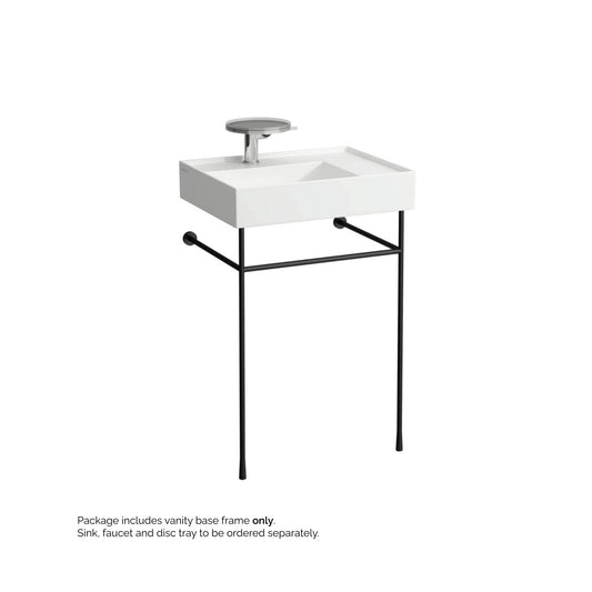 Laufen Kartell 21" Matte Black Wall-Mounted Towel Holder and Sink Stand