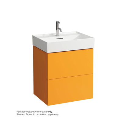 Laufen Kartell 23" 2-Drawer Ochre Brown Wall-Mounted Vanity With Drawer Organizer for Kartell Bathroom Sink Model: H810333