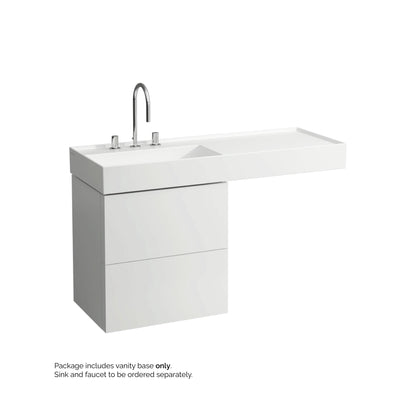Laufen Kartell 23" 2-Drawer White Wall-Mounted Vanity With Drawer Organizer for Kartell Bathroom Sink Model: H810333