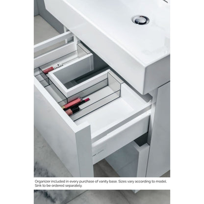 Laufen Kartell 23" 2-Drawer White Wall-Mounted Vanity With Drawer Organizer for Kartell Bathroom Sink Model: H810333