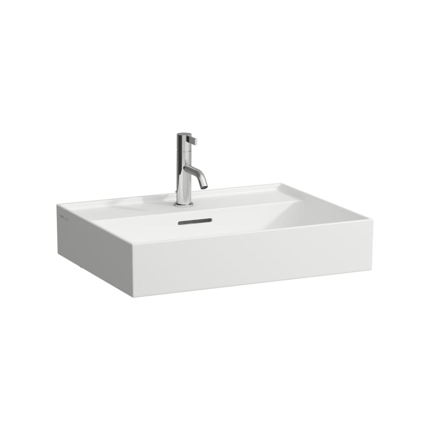 Laufen Kartell 24" x 18" Matte White Countertop Bathroom Sink With Faucet Hole
