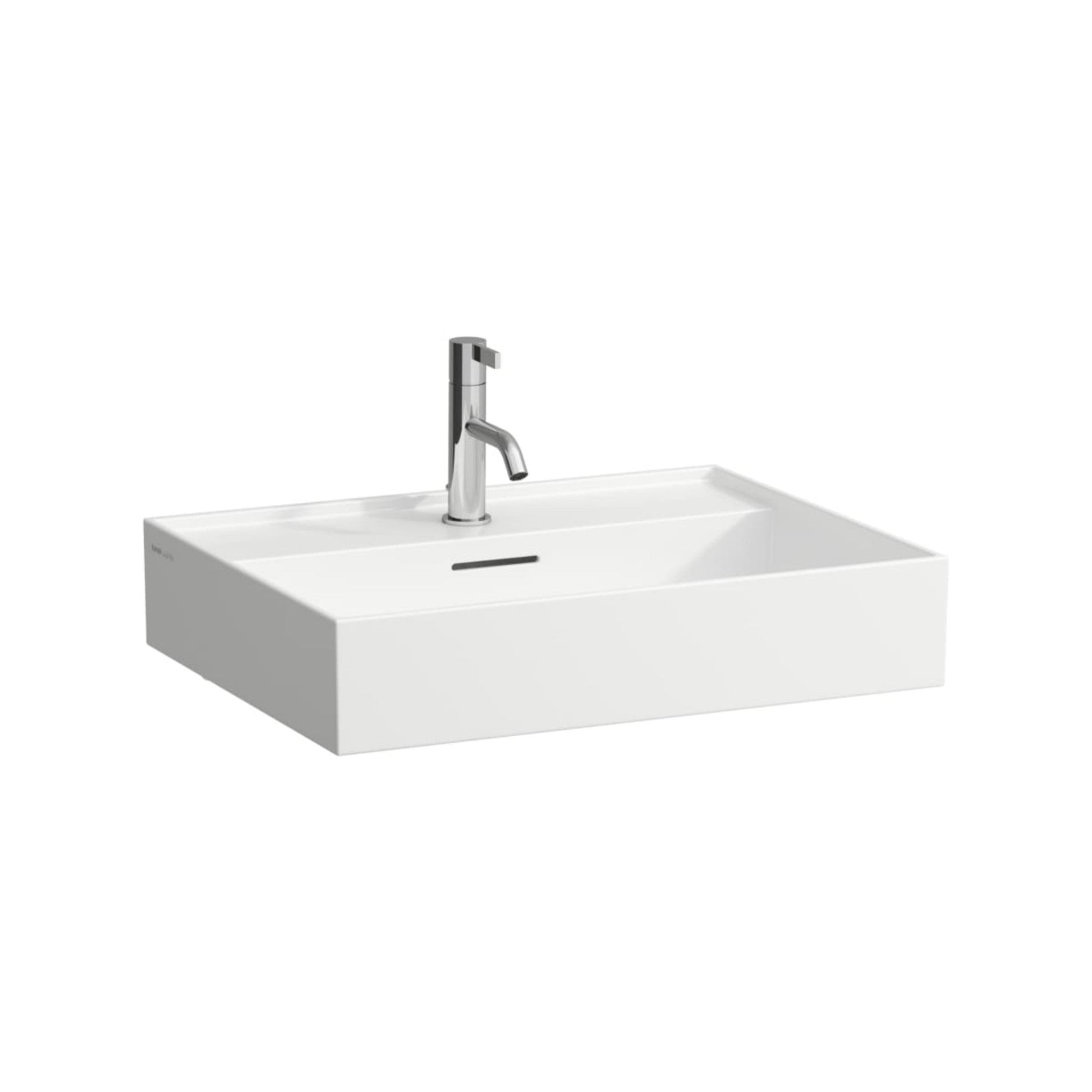 Laufen Kartell 24" x 18" White Countertop Bathroom Sink With Faucet Hole