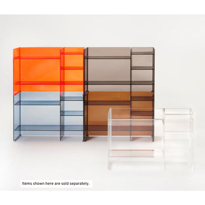 Laufen Kartell 30" Amber Acrylic Stackable Freestanding Shelf
