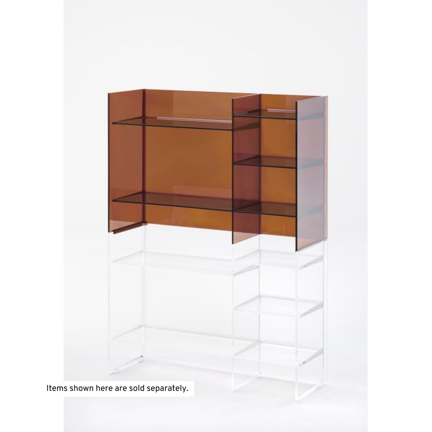 Laufen Kartell 30" Blue Acrylic Stackable Freestanding Shelf