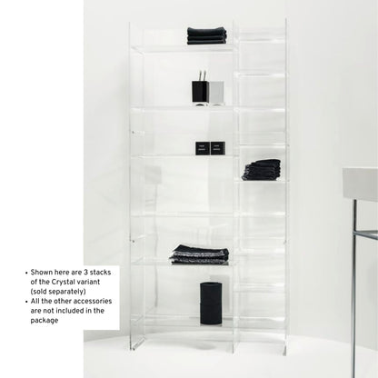 Laufen Kartell 30" Crystal Acrylic Stackable Freestanding Shelf