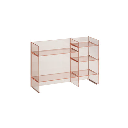 Laufen Kartell 30" Powder Pink Acrylic Stackable Freestanding Shelf