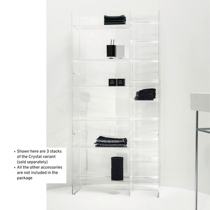 Laufen Kartell 30" Smoky Gray Acrylic Stackable Freestanding Shelf