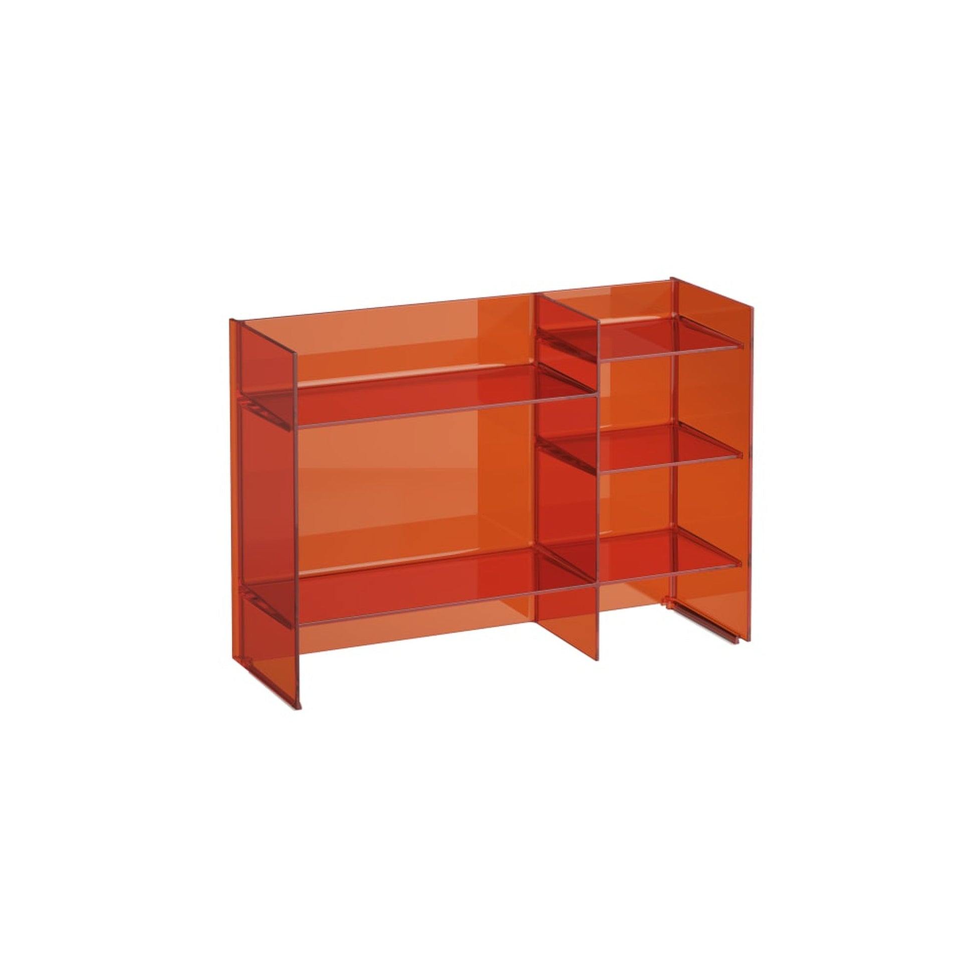 Laufen Kartell 30" Tangerine Orange Acrylic Stackable Freestanding Shelf