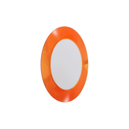 Laufen Kartell 31" Round Tangerine Orange Polycarbonate "All Saints" Mirror