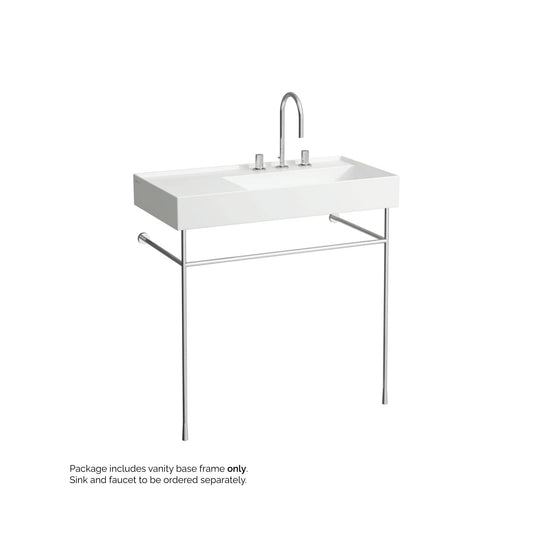 Laufen Kartell 33" Chrome Wall-Mounted Towel Holder and Sink Stand