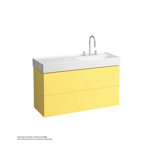Laufen Kartell 47" 2-Drawer Mustard Yellow Wall-Mounted Vanity With Drawer Organizer for Kartell Bathroom Sink Model: H813333