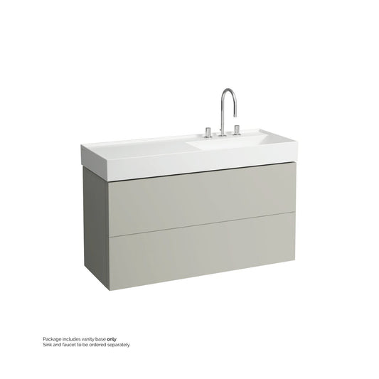 Laufen Kartell 47" 2-Drawer Pebble Gray Wall-Mounted Vanity With Drawer Organizer for Kartell Bathroom Sink Model: H813333