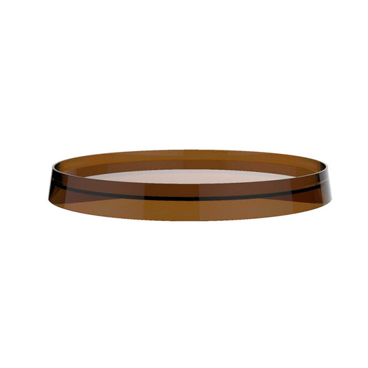 Laufen Kartell 7" Amber Disc Tray for Toilet Paper Holders, Faucets, and Wall-Mounted Trays