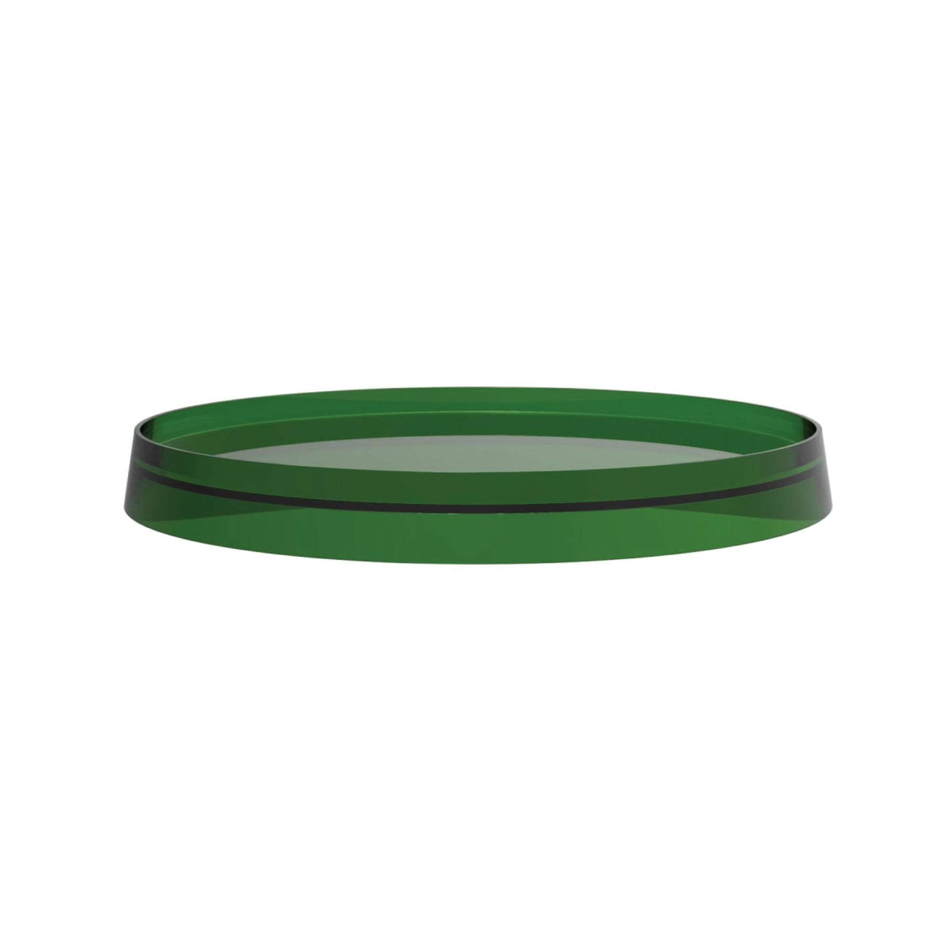 Laufen Kartell 7" Emerald Green Disc Tray for Toilet Paper Holders, Faucets, and Wall-Mounted Trays