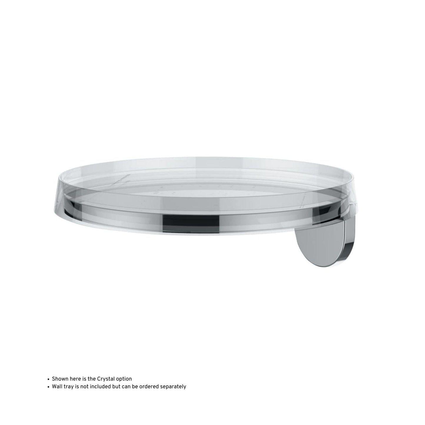 Laufen Kartell 7" Opaque Black Disc Tray for Toilet Paper Holders, Faucets, and Wall-Mounted Trays