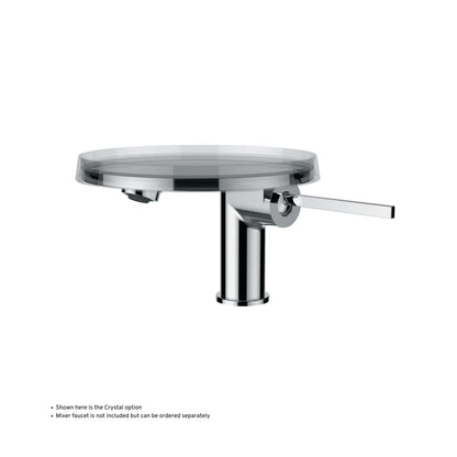 Laufen Kartell 7" Opaque Black Disc Tray for Toilet Paper Holders, Faucets, and Wall-Mounted Trays