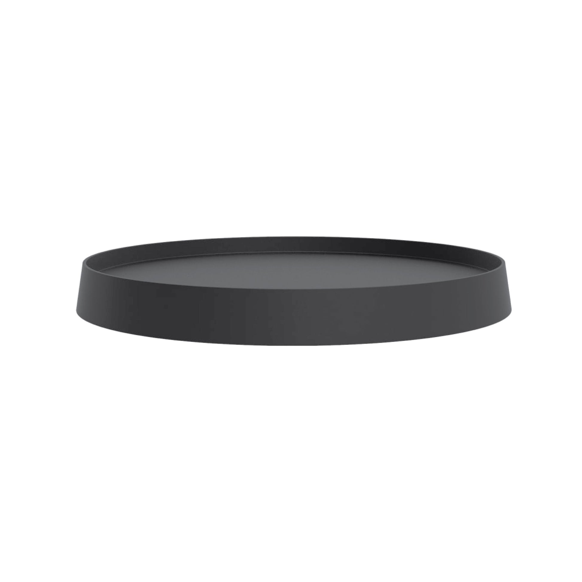 Laufen Kartell 7" Opaque Black Disc Tray for Toilet Paper Holders, Faucets, and Wall-Mounted Trays