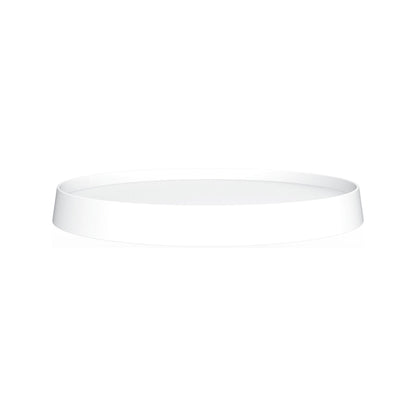 Laufen Kartell 7" Opaque White Disc Tray for Toilet Paper Holders, Faucets, and Wall-Mounted Trays