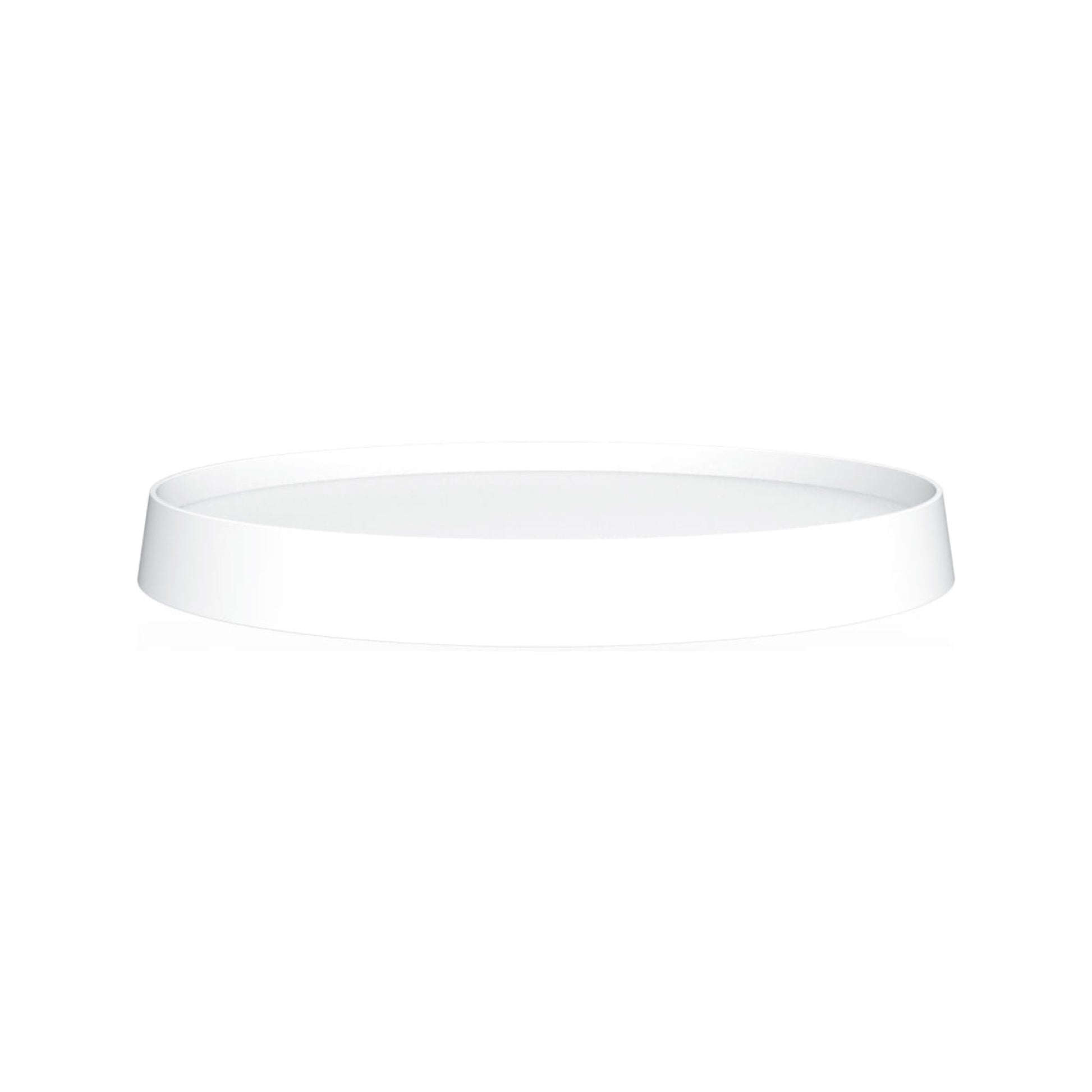 Laufen Kartell 7" Opaque White Disc Tray for Toilet Paper Holders, Faucets, and Wall-Mounted Trays