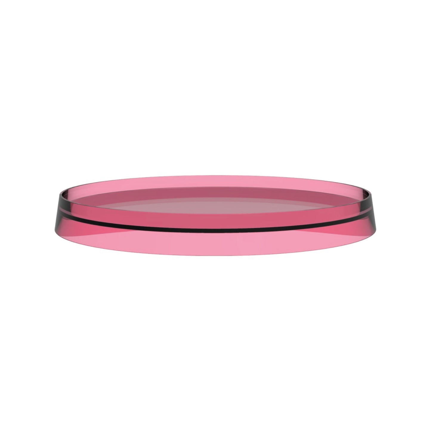 Laufen Kartell 7" Powder Pink Disc Tray for Toilet Paper Holders, Faucets, and Wall-Mounted Trays