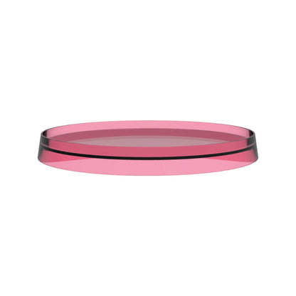 Laufen Kartell 7" Powder Pink Disc Tray for Toilet Paper Holders, Faucets, and Wall-Mounted Trays
