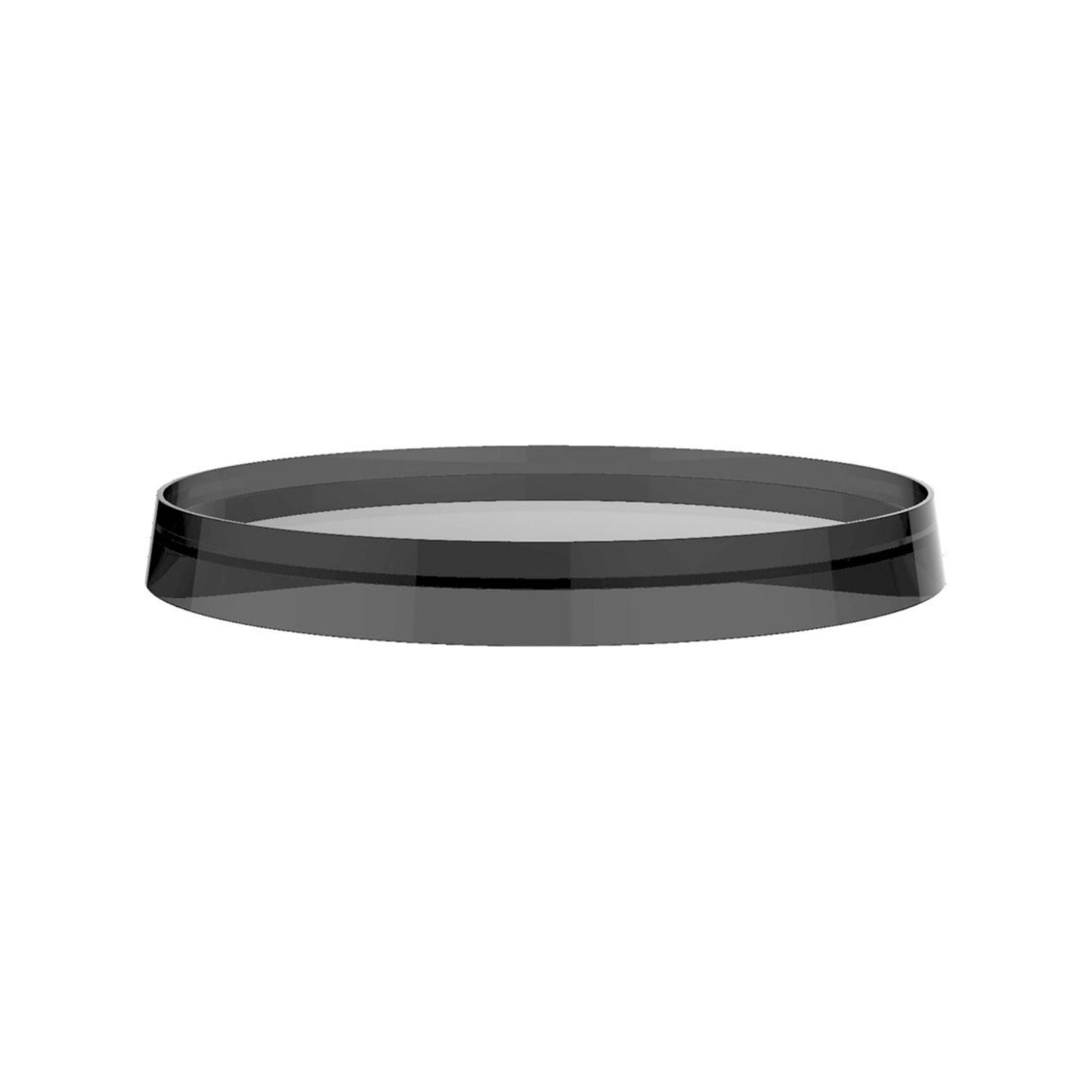Laufen Kartell 7" Smoky Gray Disc Tray for Toilet Paper Holders, Faucets, and Wall-Mounted Trays