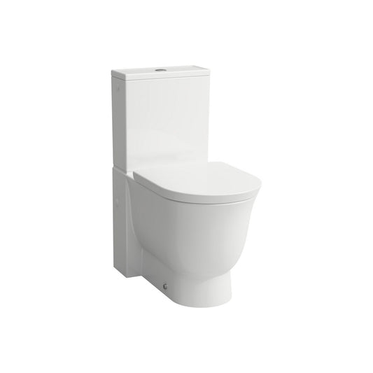 Laufen New Classic 15" 2-Piece Matte White Dual-Flush Washdown Rimless Floor-Mounted Toilet