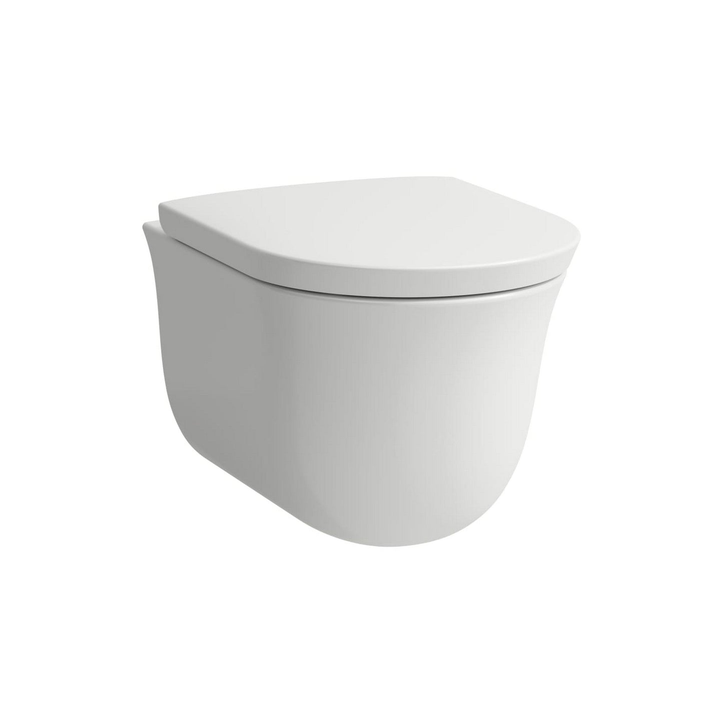 Laufen New Classic 15" White Dual-Flush Washdown Rimless Wall-Mounted Toilet