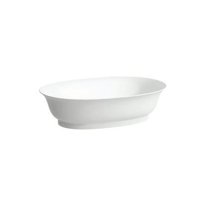 Laufen New Classic 22" x 15" Oval Matte White Ceramic Vessel Bathroom Sink Without Overflow Slot