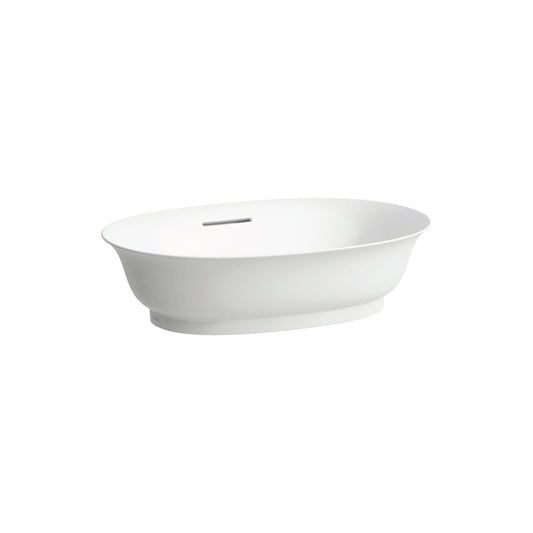 Laufen New Classic 22" x 15" Oval White Ceramic Vessel Bathroom Sink With Overflow Slot