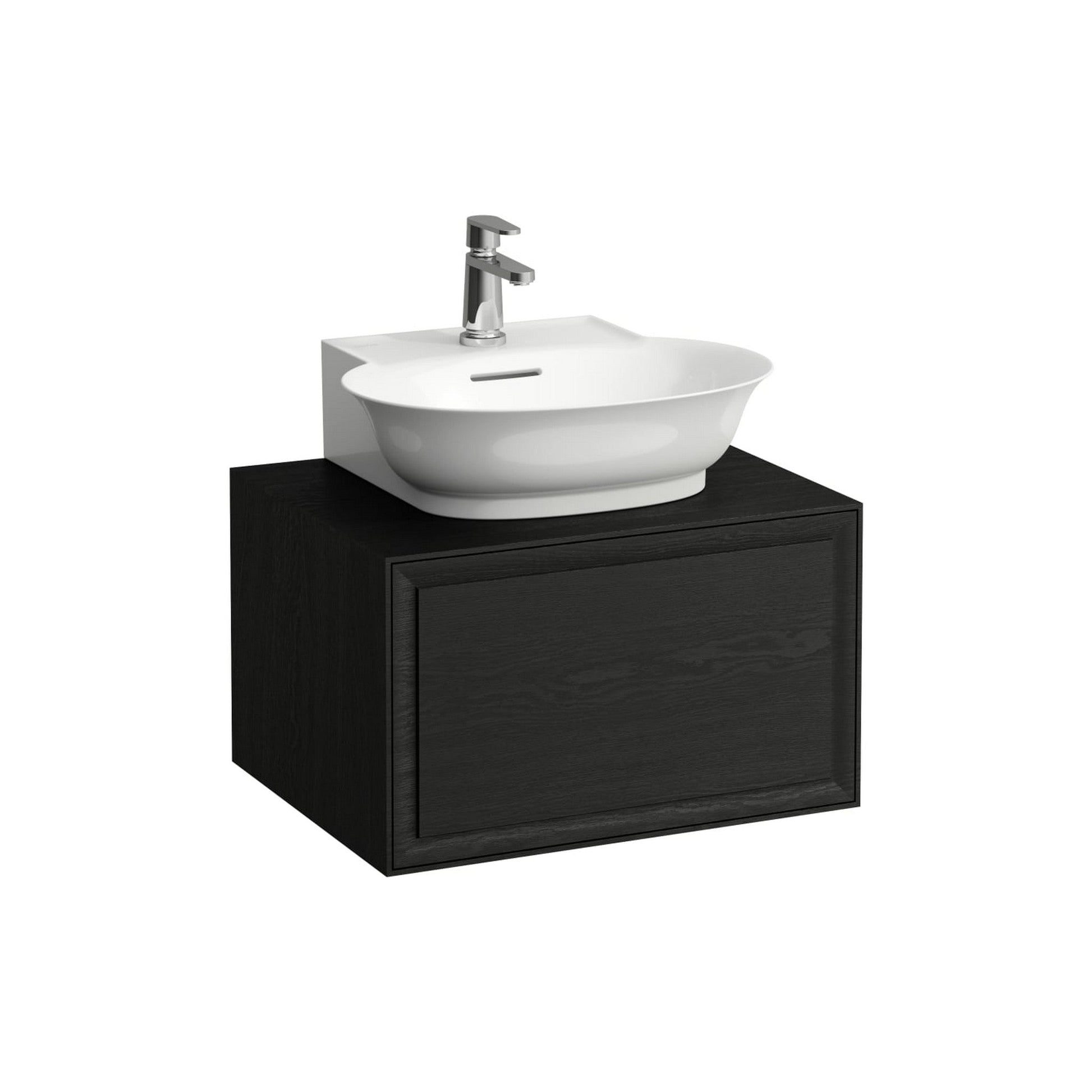 Laufen New Classic 23" 1-Drawer Blacked Oak Wall-Mounted Vanity for New Classic Bathroom Sink Model: H816852