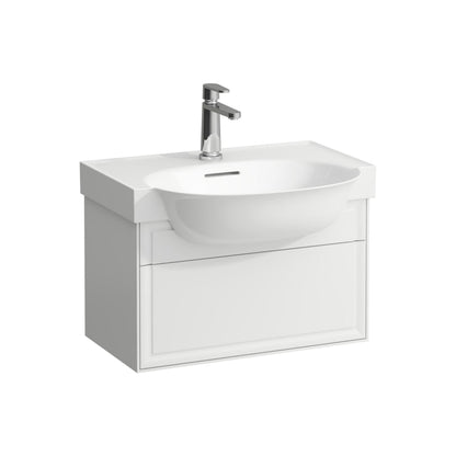 Laufen New Classic 23" 1-Drawer Matte White Wall-Mounted Vanity for New Classic Bathroom Sink Model: H813853