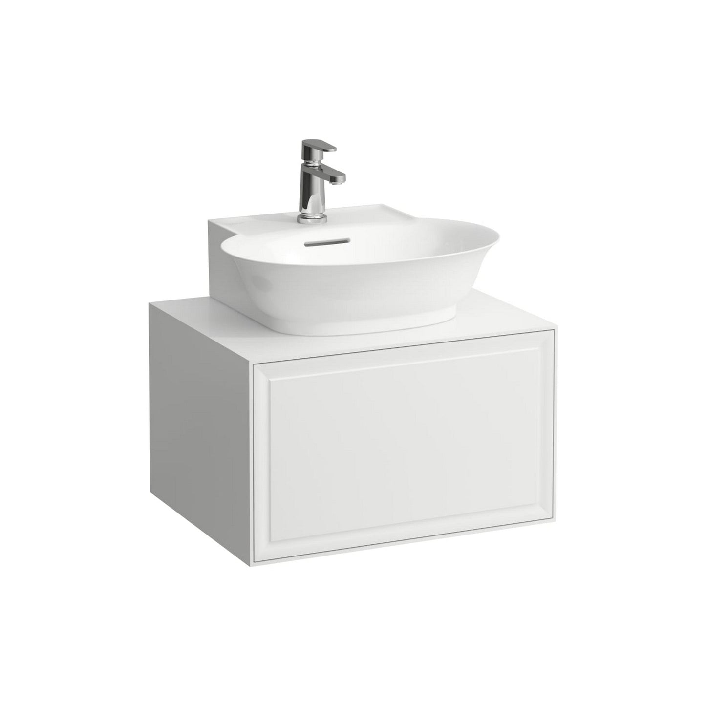 Laufen New Classic 23" 1-Drawer White Wall-Mounted Vanity for New Classic Bathroom Sink Model: H816852