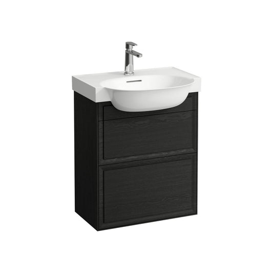 Laufen New Classic 23" 2-Drawer Blacked Oak Wall-Mounted Vanity for New Classic Bathroom Sink Model: H813853