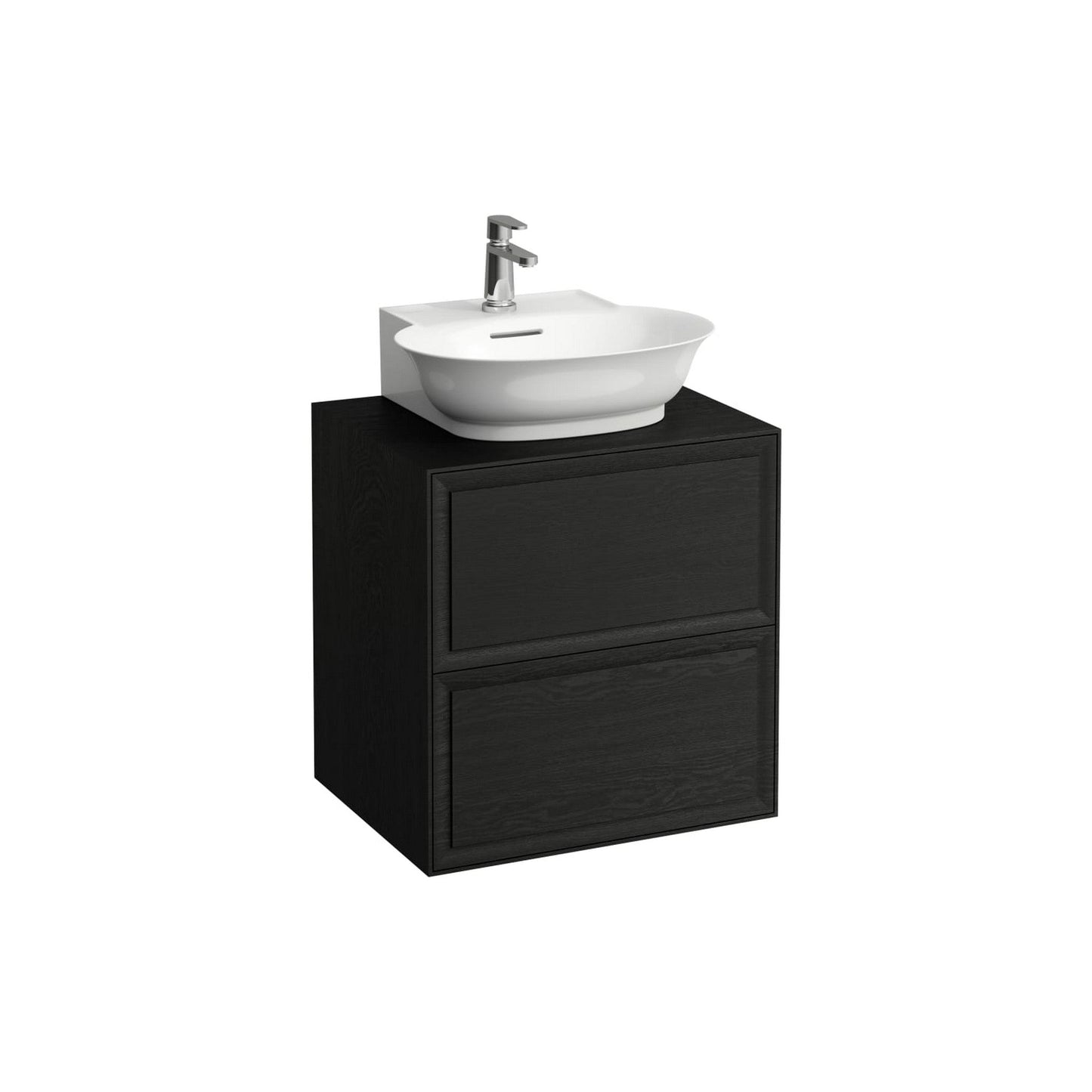 Laufen New Classic 23" 2-Drawer Blacked Oak Wall-Mounted Vanity for New Classic Bathroom Sink Model: H816852