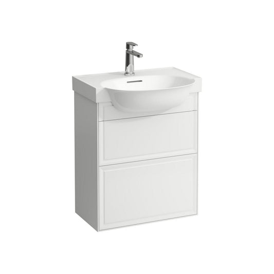Laufen New Classic 23" 2-Drawer Matte White Wall-Mounted Vanity for New Classic Bathroom Sink Model: H813853