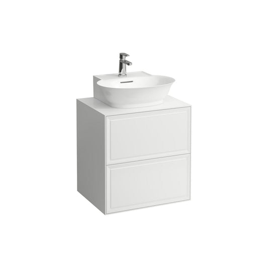 Laufen New Classic 23" 2-Drawer Matte White Wall-Mounted Vanity for New Classic Bathroom Sink Model: H816852