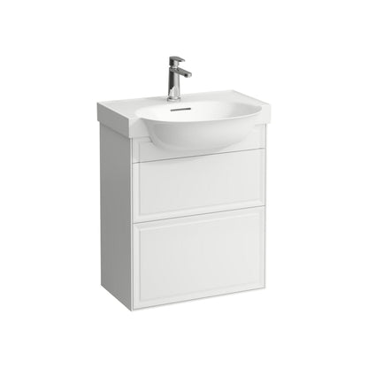 Laufen New Classic 23" 2-Drawer White Wall-Mounted Vanity for New Classic Bathroom Sink Model: H813853