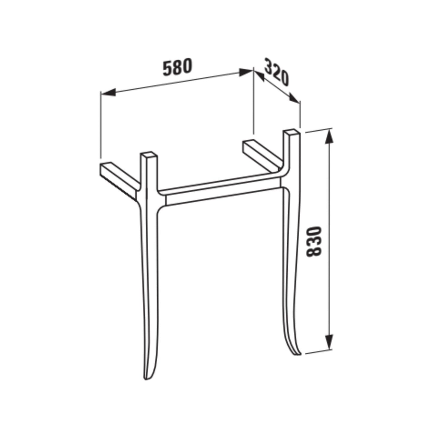 Laufen New Classic 23" Walnut Sink Stand for New Classic Bathroom Sink Model: H813853