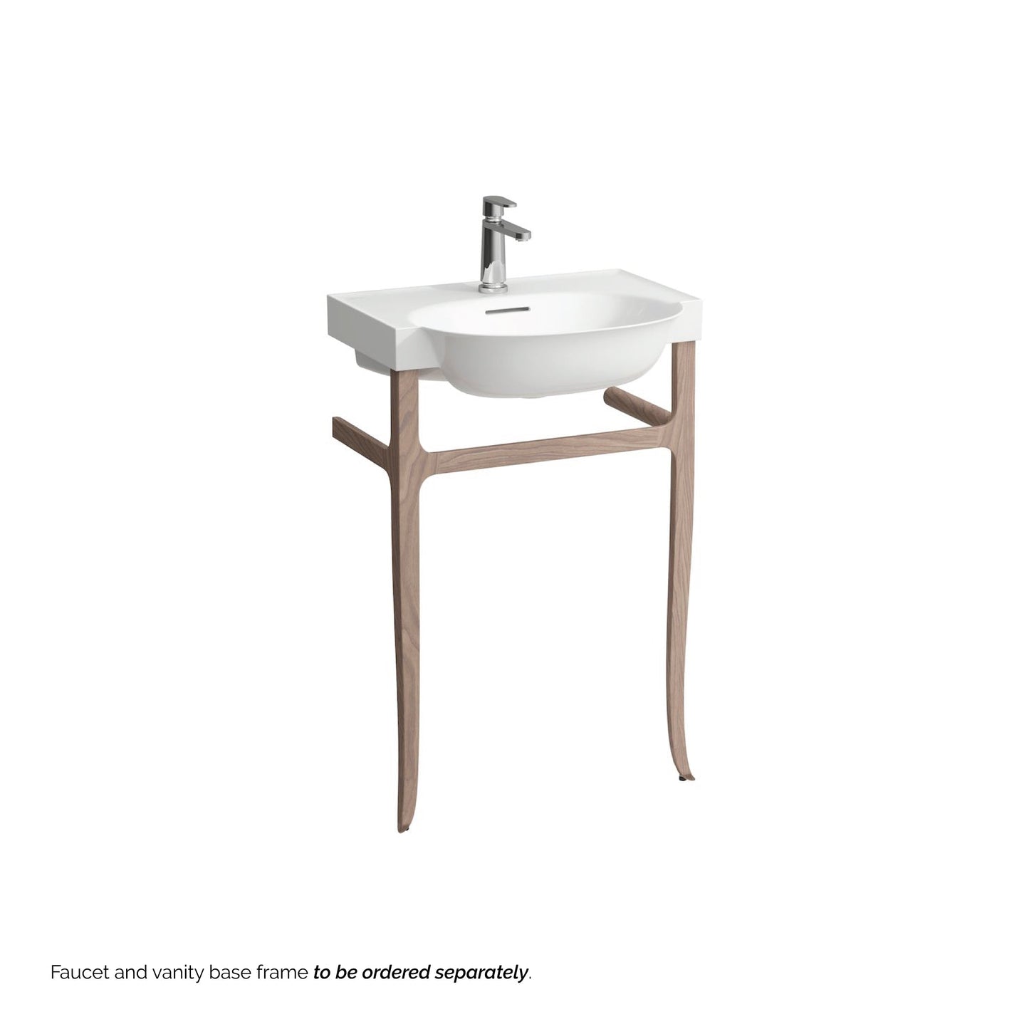 Laufen New Classic 24" x 19" White Ceramic Wall-Mounted Bathroom Sink With Faucet Hole