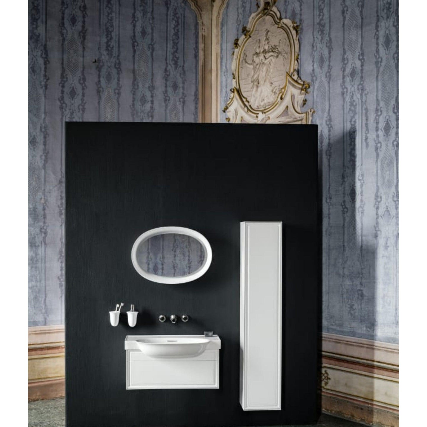 Laufen New Classic 31" 1-Drawer Matte White Wall-Mounted Vanity for New Classic Bathroom Sink Model: H813855