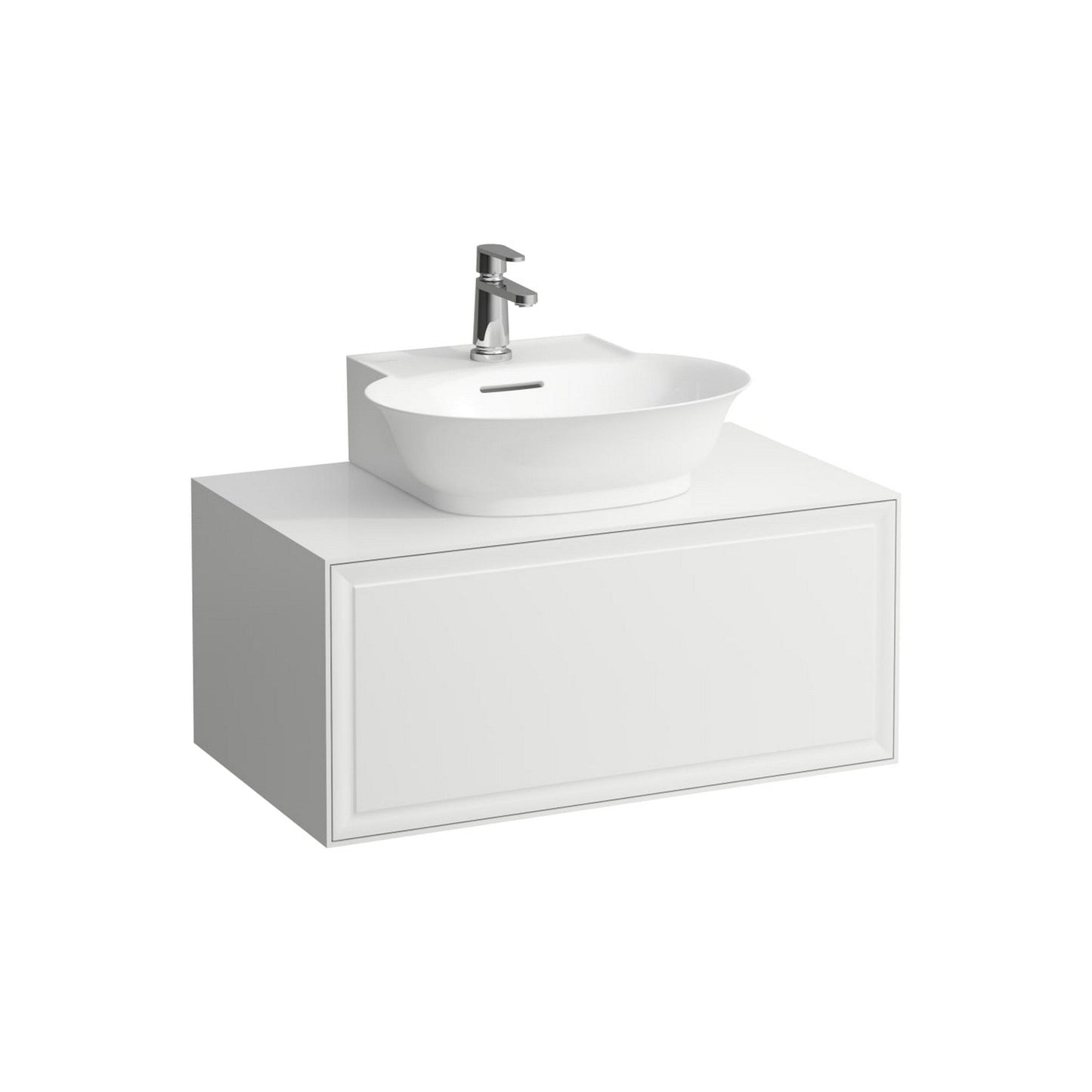 Laufen New Classic 31" 1-Drawer Matte White Wall-Mounted Vanity for New Classic Bathroom Sink Model: H816852